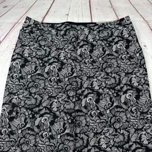 Soft Surroundings Jogger Pants Womens XL Black White Floral Ankle Go Lively New
